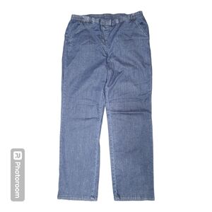 Allison Daley Pull On Dark Wash Straight Leg High‎ Rise Jeans Size 10S